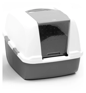 Catit Magic Blue Covered Litter Box Magic Blue With Retractable Cover 4 Catit Magic Blue Covered Litter Box Magic Blue With Retractable Cover - Image 2