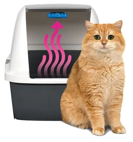 Catit Magic Blue Covered Litter Box Magic Blue With Retractable Cover 5 Catit Magic Blue Covered Litter Box Magic Blue With Retractable Cover - Image 3