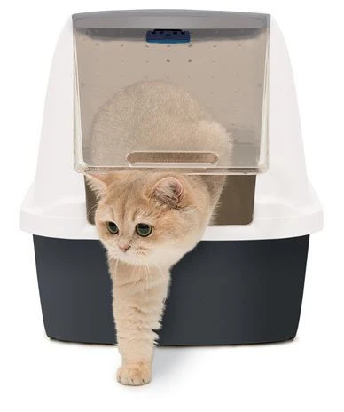 Catit Magic Blue Covered Litter Box Magic Blue With Retractable Cover 6 Catit Magic Blue Covered Litter Box Magic Blue With Retractable Cover - Image 4