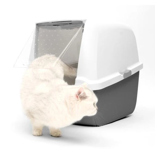 Catit Magic Blue Covered Litter Box Magic Blue With Retractable Cover 7 Catit Magic Blue Covered Litter Box Magic Blue With Retractable Cover - Image 5