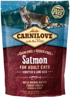 Carnilove Sensitive & Long Hair Cats Salmon -Pet Supplies-Cats Shop 118024 salmon adult cats sensitive long hair 0 4 kg 1 png 1 g