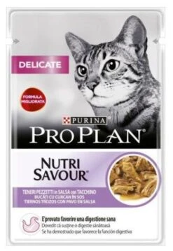 Pack 26 Pro Plan Delicate Nutri Savour Pouche Tender Turkey Chunks In Gravy