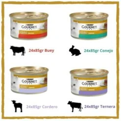 Gourmet Multipack Pâté: Beef, Rabbit, Lamb And Veal -Pet Supplies-Cats Shop 175680 gourmet 5 g