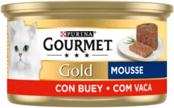 Pack 24 Gourmet Pâté With Beef -Pet Supplies-Cats Shop 3370 gold mousse vaca 0000080393320 2 4 g