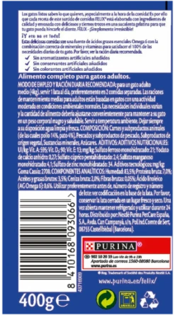 Pack 24 Felix Canned Chicken And Duck In Jelly 6 Pack 24 Felix Canned Chicken And Duck In Jelly -Pet Supplies-Cats Shop 38685 08410168093066 5107954 back image p1 2 g