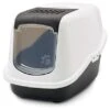 Savic Nestor Covered Door/Filter Covered Cat Litter Box Nestor Black -Pet Supplies-Cats Shop 428026 arenero cubierto negro nestor savic 0 g