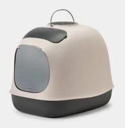 United Pets Minù Covered Litter Box Black