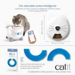 Catit Pixi Smart Feeder 6 Rations 21 Catit Pixi Smart Feeder 6 Rations -Pet Supplies-Cats Shop 43754 Catit PIXI Smart 6 Meal Feeder Panel 6 ES 628x628.jpg g
