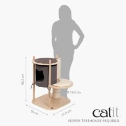 Catit Vesper TreeHouse Small Scratching Post For Cats -Pet Supplies-Cats Shop 52115 Catit Vesper Treehouse Small Panel 6 ES 63f48b9692ff0 g