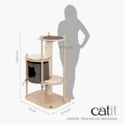 Catit Vesper TreeHouse Medium Scratching Post For Cats -Pet Supplies-Cats Shop 52116 Catit Vesper Treehouse Medium Panel 6 ES 1 63f48b3f0e306 g