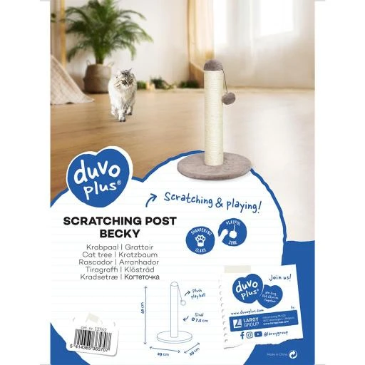 Duvo Plus Becky Beige Scratching Post For Cats 4 Duvo Plus Becky Beige Scratching Post For Cats - Image 2
