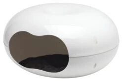 Moderna White Donut House With Cushion Cat Cushion