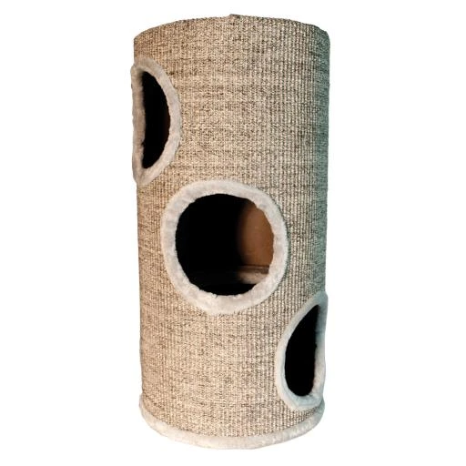 Arquivet Beige Cat Scratching Post With Holes 3 Arquivet Beige Cat Scratching Post With Holes