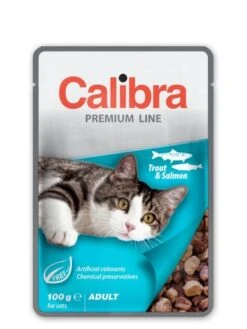Calibra Premium Adult Trout And Salmon Wet Food For Cats