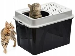 Rotho Cat Toilet Berty Black -Pet Supplies-Cats Shop KUWETA DLA KOTA DUZA TOALETA HOP IN NA ZWIREK 64679acec86f0 g