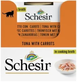 Pack 14 Schesir Tuna With Carrot Broth 10 Pack 14 Schesir Tuna With Carrot Broth -Pet Supplies-Cats Shop atun con zanahoria en caldo 4 g