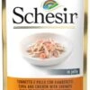 Pack 20 Schesir Tuna And Chicken With Shrimps -Pet Supplies-Cats Shop atun pollo con gambas 1 g
