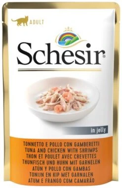 Pack 20 Schesir Tuna And Chicken With Shrimps
