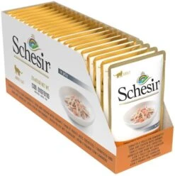 Pack 20 Schesir Tuna And Chicken With Shrimps -Pet Supplies-Cats Shop atun pollo con gambas 5 g