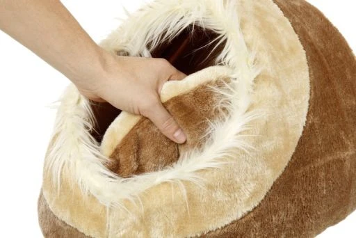 Karlie Flamingo Cave Bed With Fur 4 Karlie Flamingo Cave Bed With Fur - Image 2