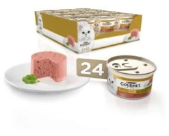 Pack 24 Gourmet Duck Mousse With Vegetables And Spinach -Pet Supplies-Cats Shop gold mousse con pato espinacas 2 g