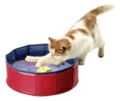Karlie Flamingo Kitty Lake Pool With 3 Toys -Pet Supplies-Cats Shop kitty lake piscina con 3 juguetes 30cm x 10cm 14 1 g