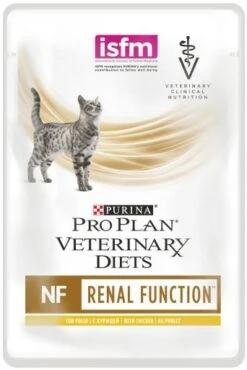 Pro Plan Veterinary Diets Feline Nf Pouch Chicken -Pet Supplies-Cats Shop nf renal function st ox trocitos en salsa de pollo 2 g