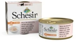 Pack 14 Schesir Chicken In Natural Gravy -Pet Supplies-Cats Shop pollo con jamon en salsa 3 g