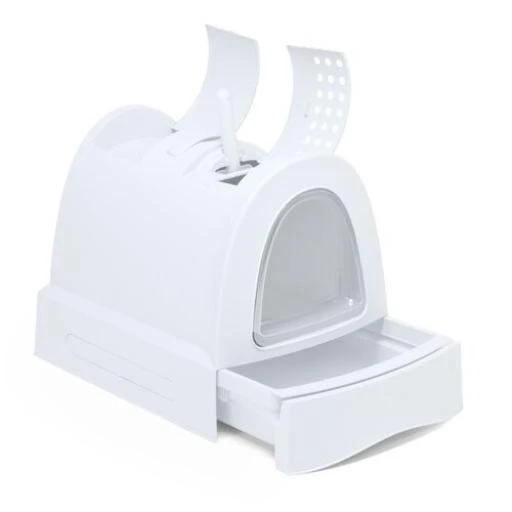 Trixie Zuma Covered Cat Litter Pan Light Pink 9 Trixie Zuma Covered Cat Litter Pan Light Pink - Image 8